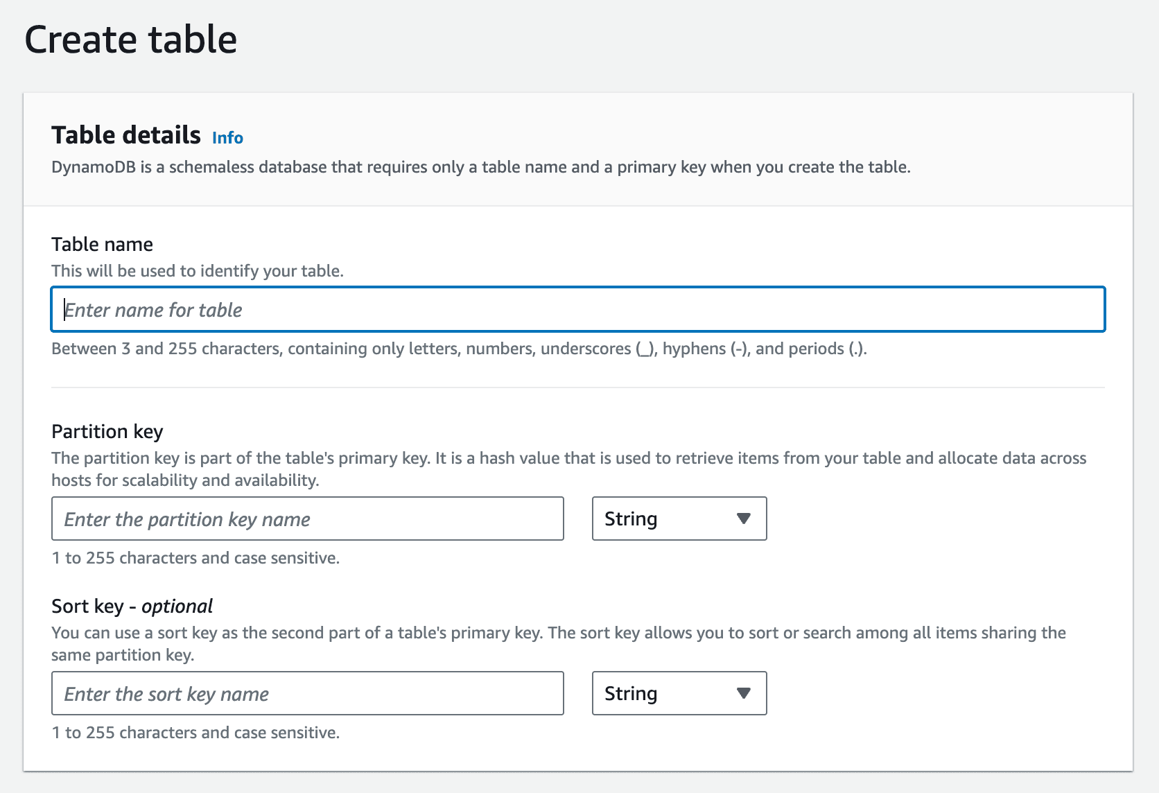 Create Table