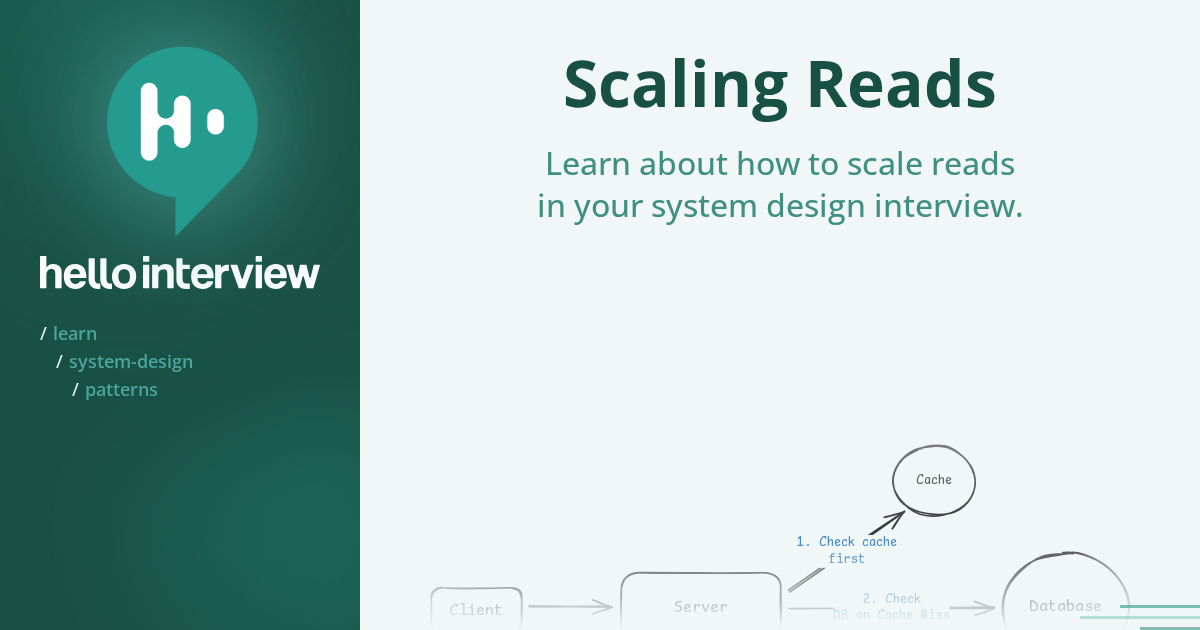 How to scale reads in your system design interview | Hello Interview ...